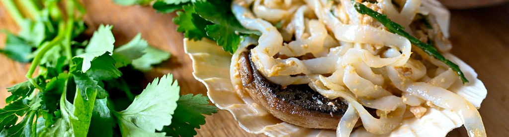 Crab and Noodle Mushrooms