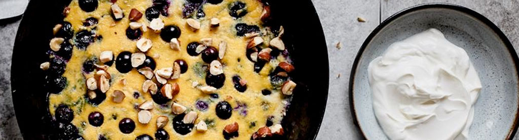 Nutty blueberry breakfast slice