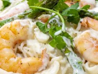 Prawn Spaghetti with a Creamy White&nbsp;Sauce